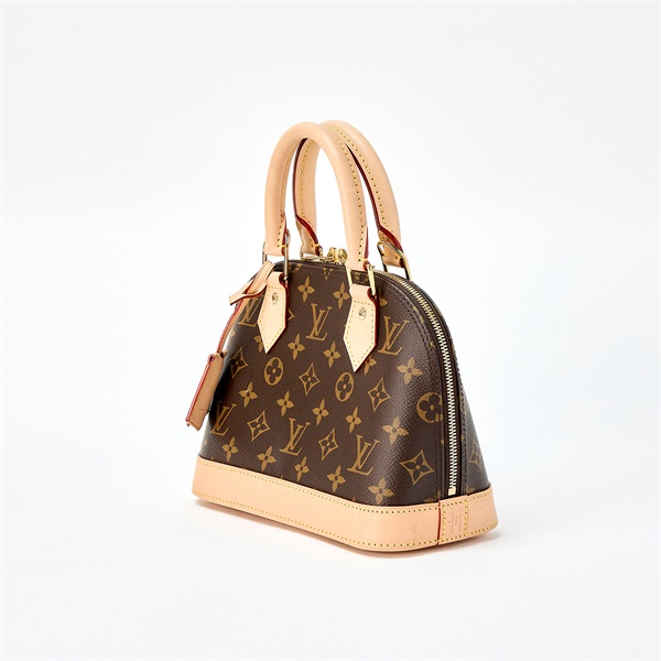 LOUIS VUITTON アルマ モノグラム BB ハンドバッグ M53152 ブラウン ゴールド レザーの画像1