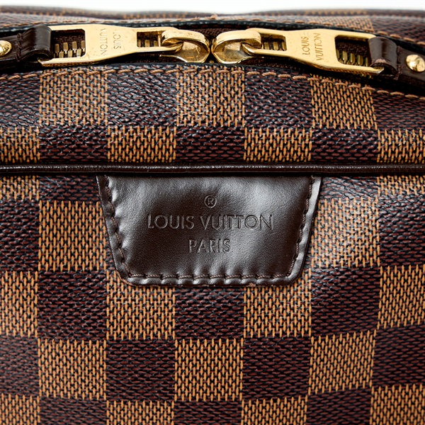 LOUIS VUITTON ダミエ PM ハンドバッグ N41157 ブラウン ゴールド PVC レザーの画像5