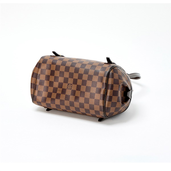 LOUIS VUITTON ダミエ PM ハンドバッグ N41157 ブラウン ゴールド PVC レザーの画像6