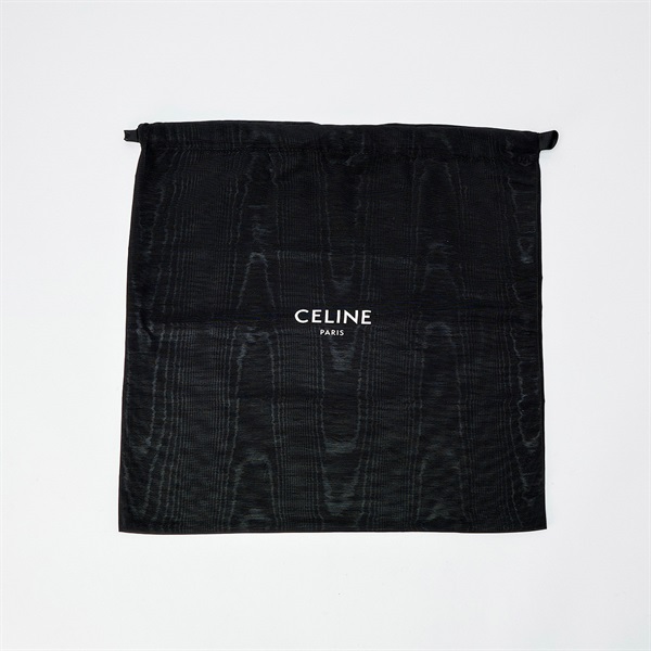 CELINE ティーンバケット ハンドバッグ ブラック ゴールド レザーの画像9