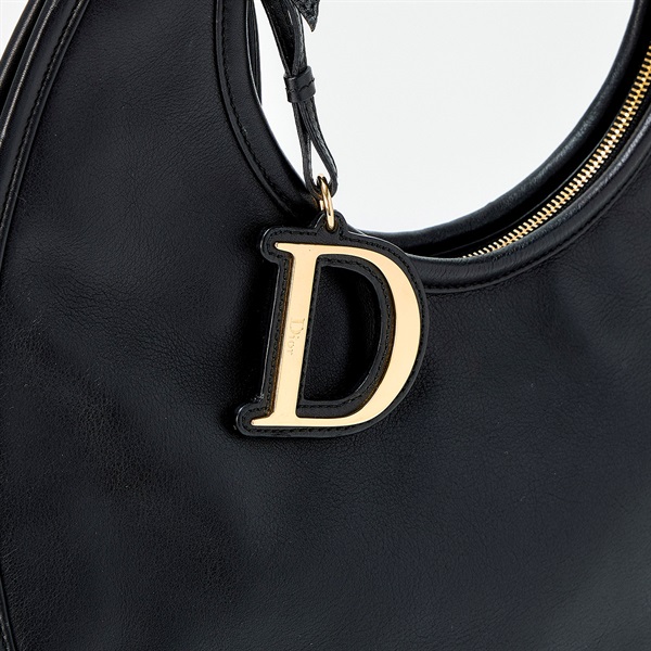 Christian Dior Diorita ショルダーバッグ ブラック ゴールド レザーの画像3