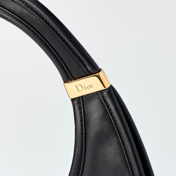 Christian Dior Diorita ショルダーバッグ ブラック ゴールド レザーの画像4