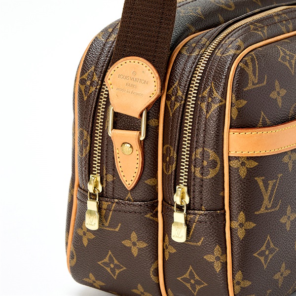 LOUIS VUITTON リポーター モノグラム ショルダーバッグ M45254 ブラウン PVC レザーの画像4