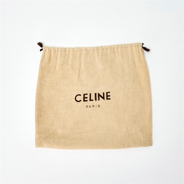 CELINE マカダム ショルダーバッグ ブラック ゴールド レザーの画像8