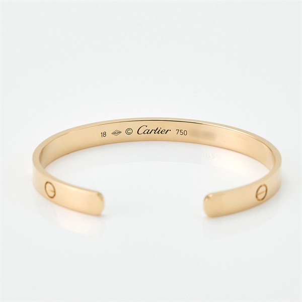 Cartier ラブブレスレット オープン バングル ゴールド 750YGの画像2