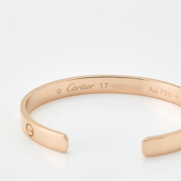 Cartier ラブブレスレット オープン バングル ピンクゴールド 750PGの画像2