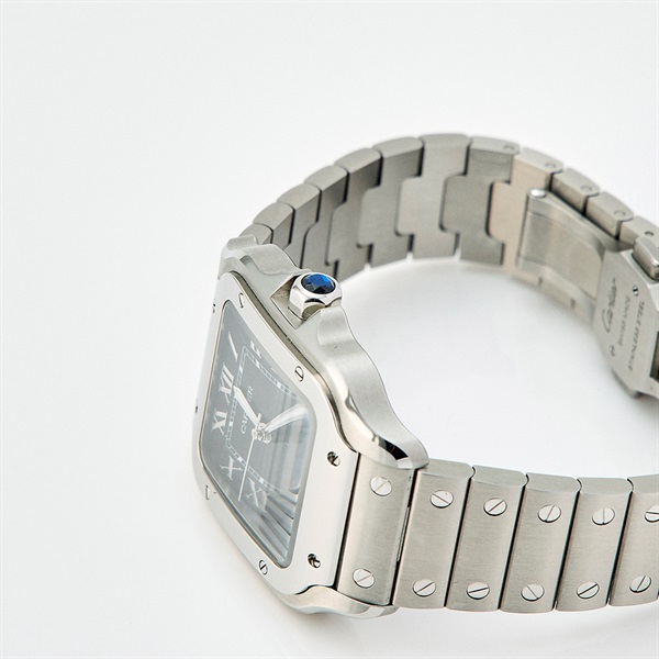 Cartier サントス ドゥ カルティエ WSSA0061 自動巻き 腕時計 MM グリーングラデーション文字盤 シルバー グリーン SSの画像2