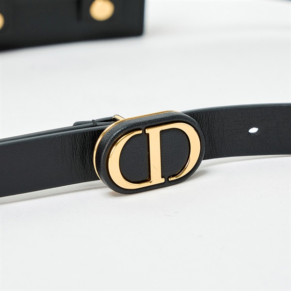 Christian Dior ボビー ポーチ ブラック ゴールド レザーの画像3