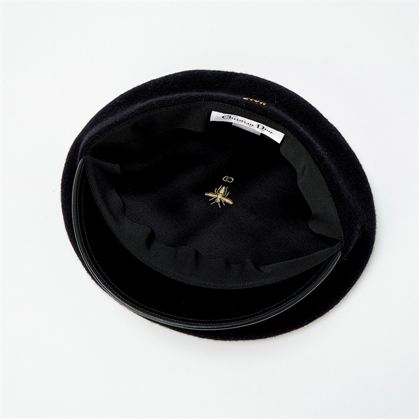 Christian Dior 帽子 ブラック ウールの画像4