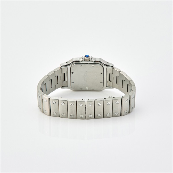 Cartier サントスガルベ W20060D6 クオーツ 腕時計 LM アイボリー文字盤 シルバー SSの画像3