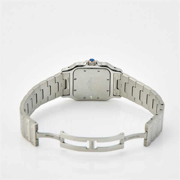 Cartier サントスガルベ W20060D6 クオーツ 腕時計 LM アイボリー文字盤 シルバー SSの画像5
