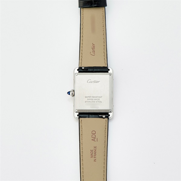 Cartier タンクマスト WSTA0072 クオーツ 腕時計 LM ブラック文字盤 SS レザーの画像8