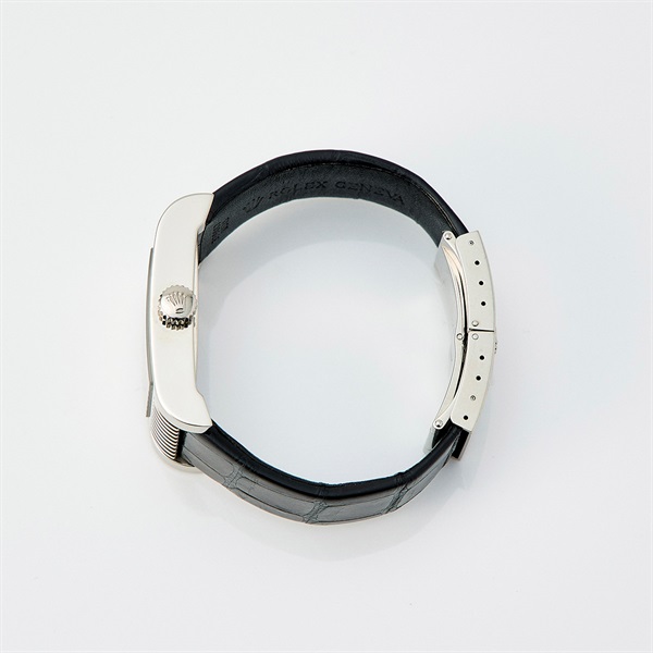 ROLEX チェリーニ プリンス 1293569 手巻き 腕時計 27MM シルバー文字盤 シルバー WG レザー D番の画像1