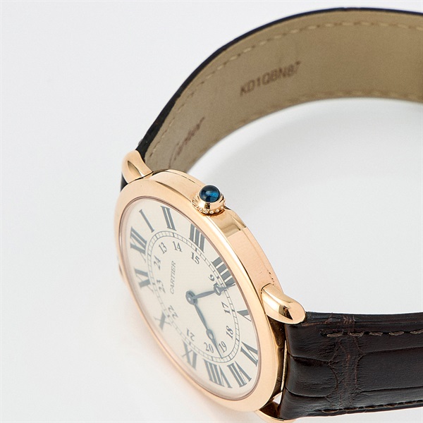 Cartier ロンド ルイ カルティエ W6800251 手巻き 腕時計 36MM アイボリー文字盤 ローズゴールド 750RG レザーの画像2