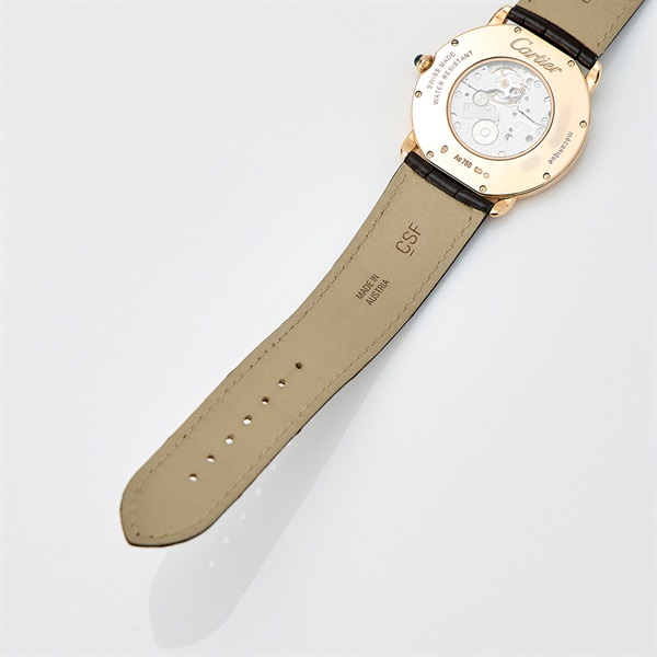 Cartier ロンド ルイ カルティエ W6800251 手巻き 腕時計 36MM アイボリー文字盤 ローズゴールド 750RG レザーの画像7