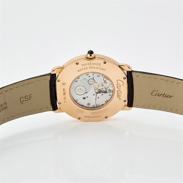 Cartier ロンド ルイ カルティエ W6800251 手巻き 腕時計 36MM アイボリー文字盤 ローズゴールド 750RG レザーの画像8