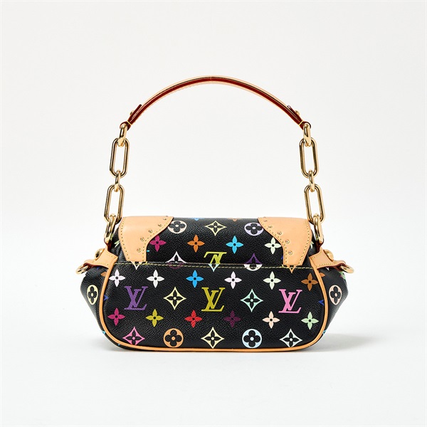 LOUIS VUITTON マリリン モノグラムマルチカラー ショルダーバッグ M40128 ブラック ゴールド PVC レザーの画像2