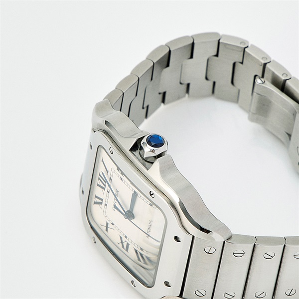 Cartier サントス ドゥ カルティエ WSSA0018 自動巻き 腕時計 LM シルバー文字盤 シルバー SSの画像2