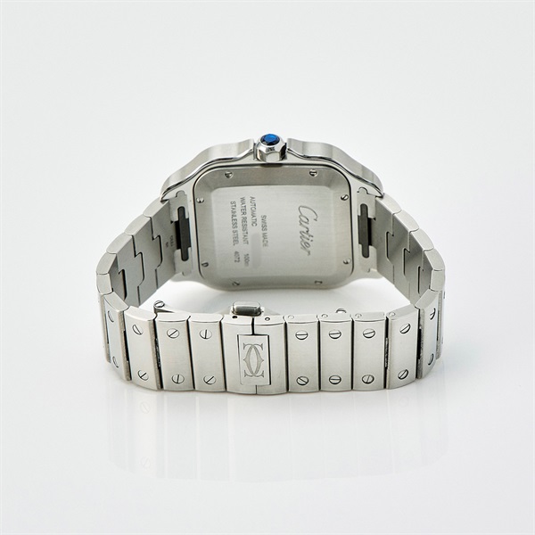 Cartier サントス ドゥ カルティエ WSSA0018 自動巻き 腕時計 LM シルバー文字盤 シルバー SSの画像3