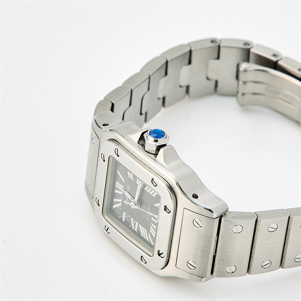 Cartier サントスガルベ W20066D6 自動巻き 腕時計 SM グレー文字盤 シルバー グレー SSの画像2