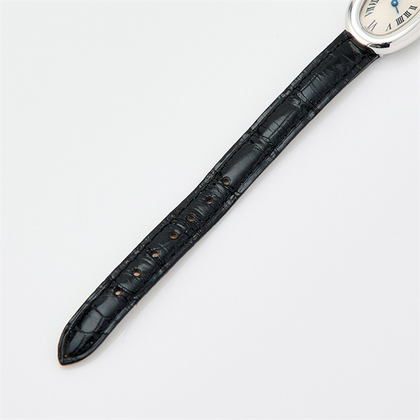 Cartier ミニベニュワール W1518956 クオーツ 腕時計 18MM シルバーローマン文字盤 ホワイトゴールド 750WG レザーの画像5