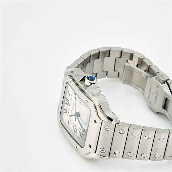 Cartier サントス ドゥ カルティエ WSSA0029  自動巻き 腕時計 MM シルバー文字盤 シルバー SSの画像2