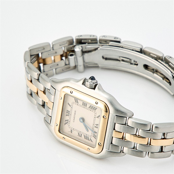 Cartier パンテール ドゥ カルティエ 6692 クオーツ 腕時計 アイボリー文字盤 シルバー ゴールド SS YGの画像2