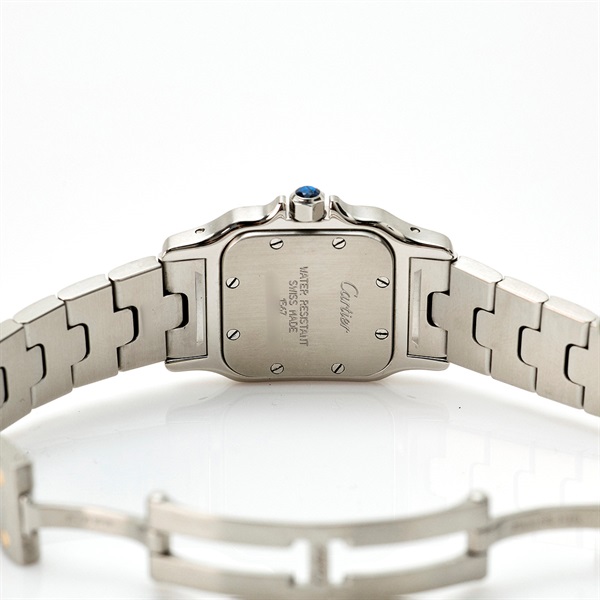 Cartier サントスガルベ W20012C4 クオーツ 腕時計 24MM/SM アイボリー文字盤 シルバー ゴールド アイボリー SS YGの画像5