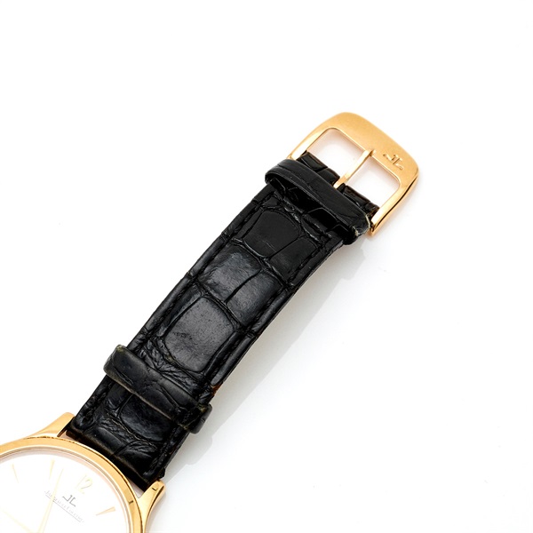 JAEGER-LECOULTRE マスター・ウルトラスリム 145.2.79 手巻き 腕時計 34MM シルバー文字盤 ピンクゴールド ブラック YG レザーの画像5