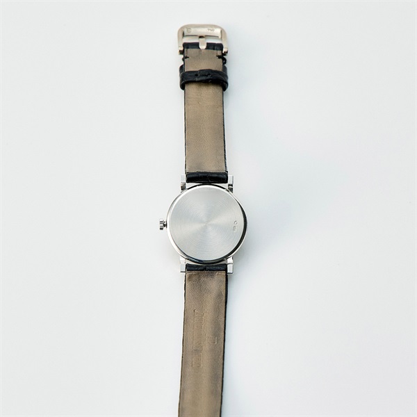 Audemars Piguet エクストラフラット 手巻き 腕時計 23.5MM シルバー文字盤 ホワイトゴールド ブラック WG レザーの画像6