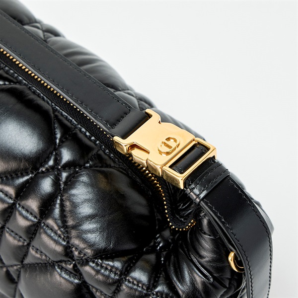 Christian Dior ノマド カナージュ ハンドバッグ M7220 ブラック ゴールド ラムスキンの画像3