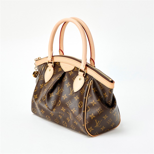 LOUIS VUITTON ティヴォリ PM ハンドバッグ M40143 ブラウン ゴールド レザーの画像1