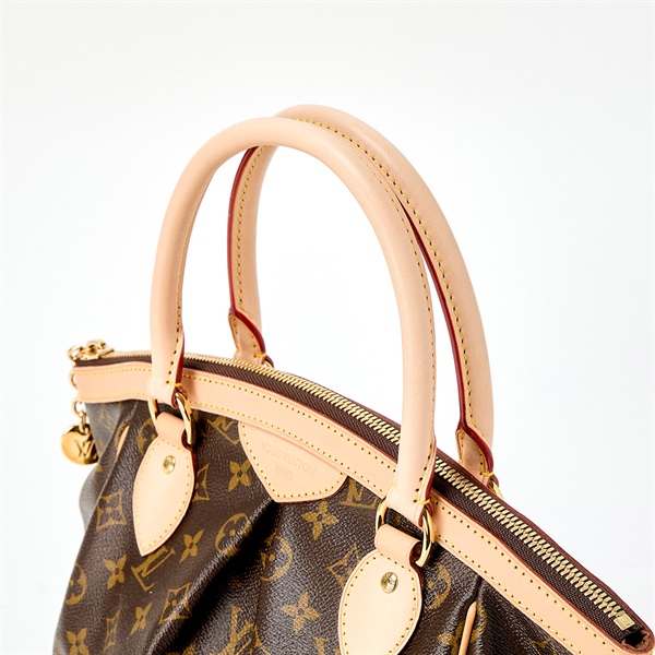 LOUIS VUITTON ティヴォリ PM ハンドバッグ M40143 ブラウン ゴールド レザーの画像3