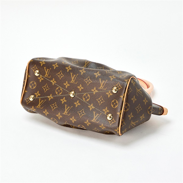 LOUIS VUITTON ティヴォリ PM ハンドバッグ M40143 ブラウン ゴールド レザーの画像5