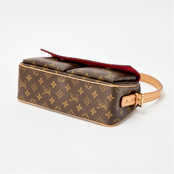 LOUIS VUITTON ヴィバ シテ モノグラム MM ショルダーバッグ M51164 ブラウン ゴールド PVC レザーの画像5