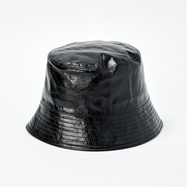 PRADA トライアングル 帽子 1HC137 ブラック レザーの画像3