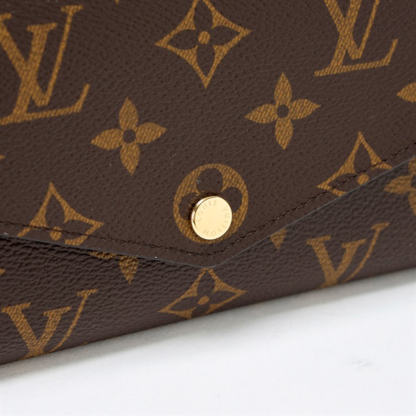 LOUIS VUITTON ポルトフォイユ・サラ ロングウォレット M62234 ブラウン PVC レザーの画像4