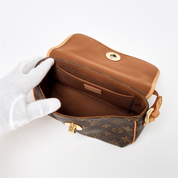 LOUIS VUITTON モノグラム PM ショルダーバッグ M40078 ブラウン ゴールド PVCの画像6