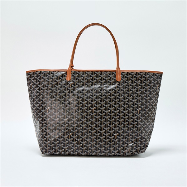 GOYARD サンルイ GM トートバッグ ブラック オレンジ PVCの画像2