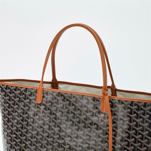 GOYARD サンルイ GM トートバッグ ブラック オレンジ PVCの画像3