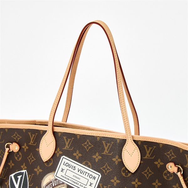 LOUIS VUITTON ネヴァーフル PM トートバッグ ブラウン ゴールド PVCレザーの画像3