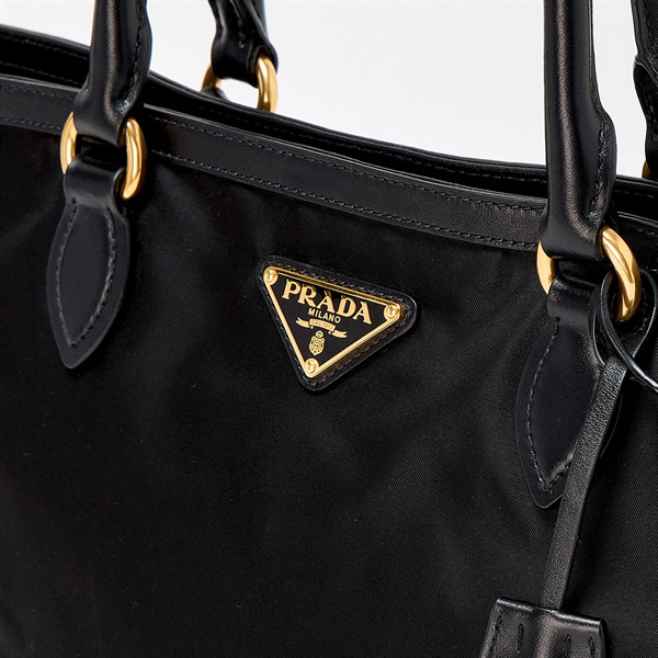 PRADA RE-NYLON トートバッグ ブラック ゴールド テスートの画像4