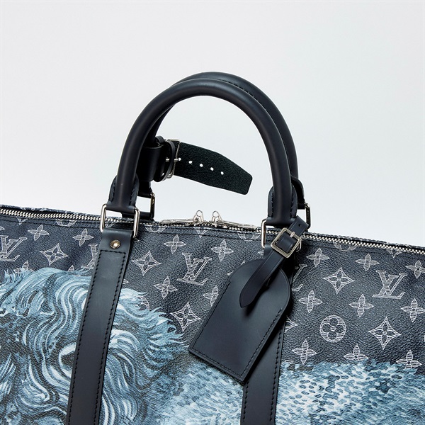 LOUIS VUITTON キーポル バンドリエール 55 ボストンバッグ M54129 ネイビー モノグラムキャンバスの画像3