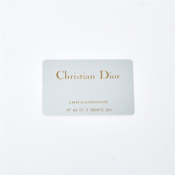 Christian Dior ダブルサドル ハンドバッグ ネイビー ゴールド キャンバスの画像7