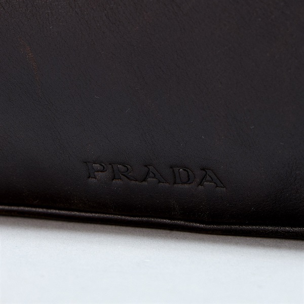 PRADA ショルダーバッグ ブラウン シルバー VITELLO MORBIDOの画像3