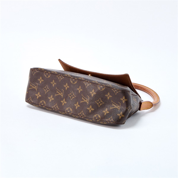 LOUIS VUITTON ルーピング ショルダーバッグ M51147 ブラウン ゴールド PVCの画像4