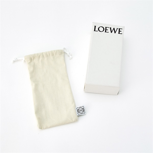 LOEWE バッグチャーム グレー ベージュ シルバー フェルト レザーの画像3