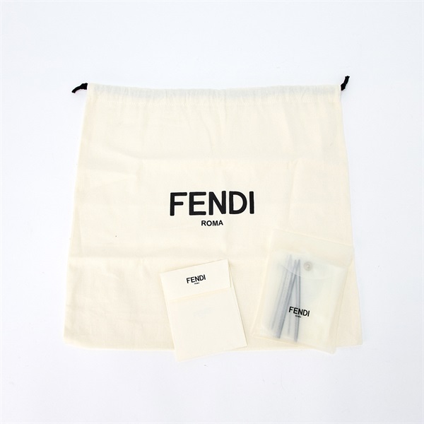 FENDI ピーカブーミニ ハンドバッグ ブラック シルバー レザーの画像8