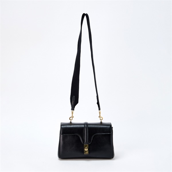 CELINE ティーン ソフト16 ショルダーバッグ 196853CR4.38NO  ブラック ゴールド カーフスキンの画像5