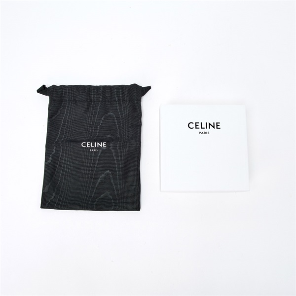 CELINE トリオンフ ベルト 75 ブラック ゴールド カーフスキン GPの画像4